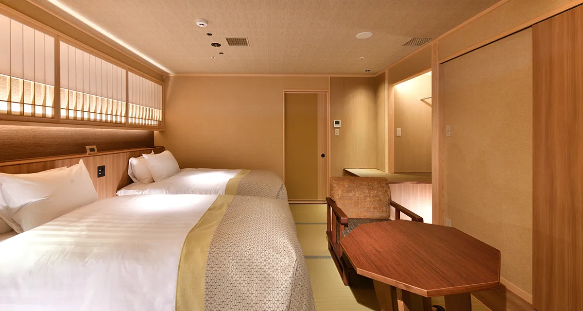 Twin beds Japanese-style room